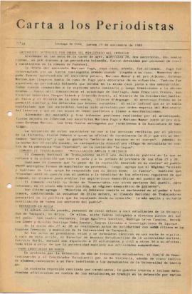 Carta a los Periodistas